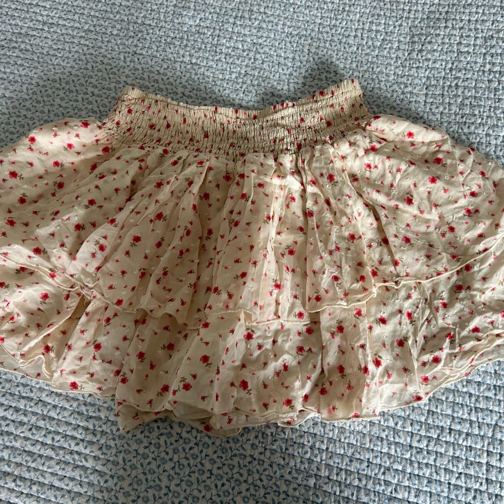 Flower printed skirt